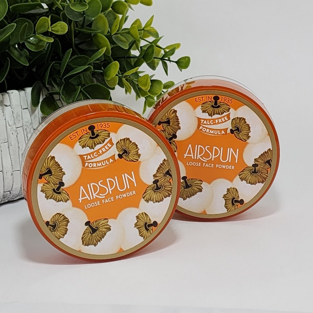 Coty Airspun Loose Face Powder Translucent tone Talc-Free 1.2 oz 070-24 Lot of 2